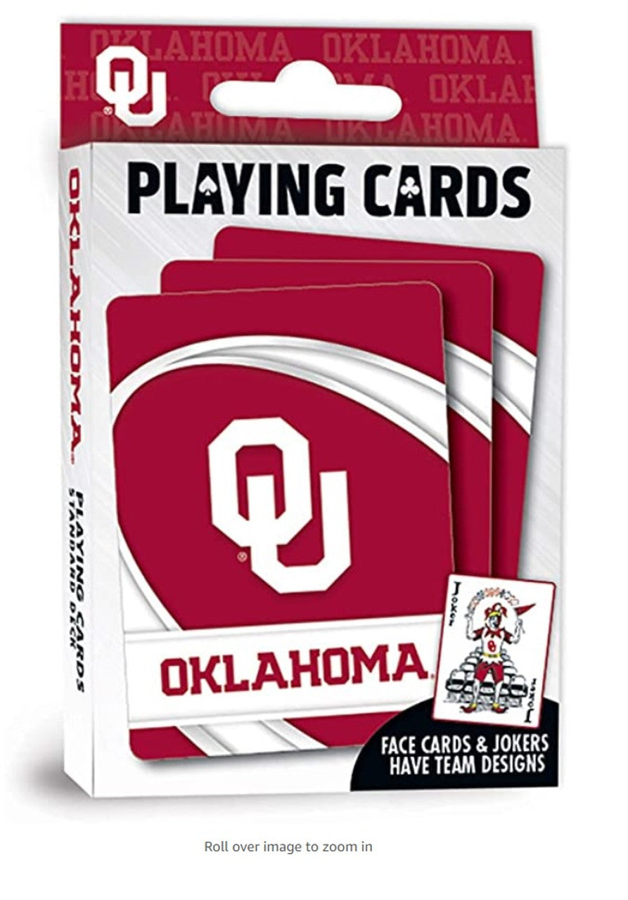 Masterpieces Puzzle Company Oklahoma Sooners Logo Playing Cards Fan Gear NCAA Oklahoma Sooners
