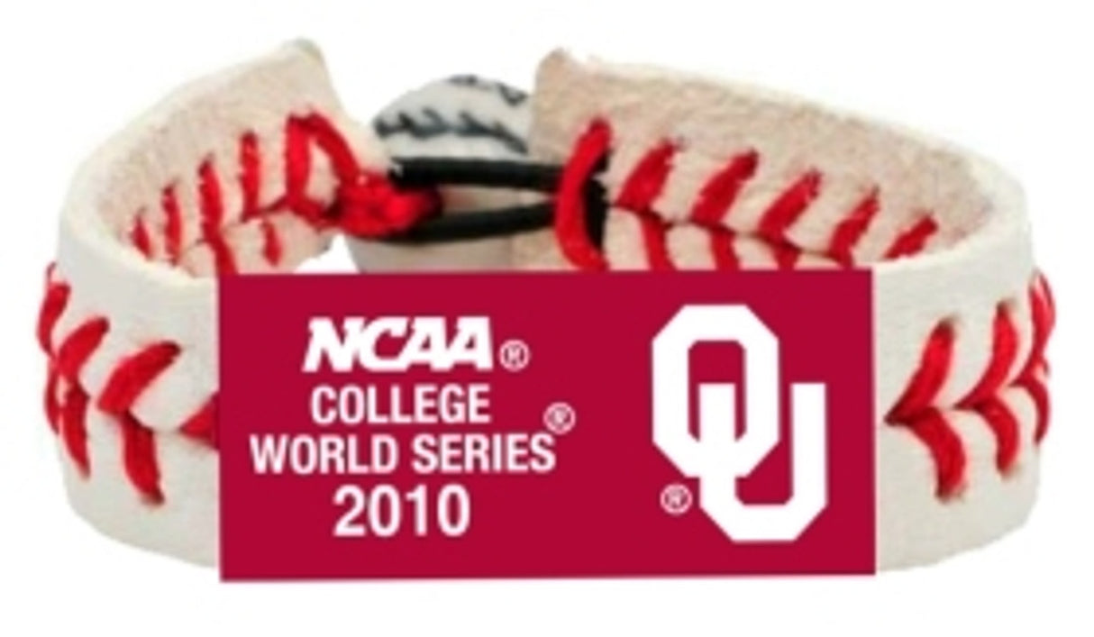 Gamewear Oklahoma Sooners 2010 College World Series Classic Baseball Bracelet Fan Gear NCAA Oklahoma Sooners