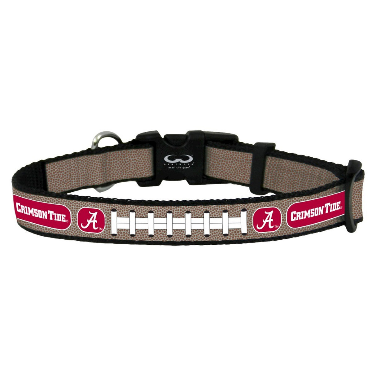 Gamewear Alabama Crimson Tide Reflective Football Pet Collar Size Toy Fan Gear NCAA Alabama Crimson Tide
