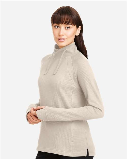 North End Women's Rhythm Waffle Cross-Neck Pullover-4