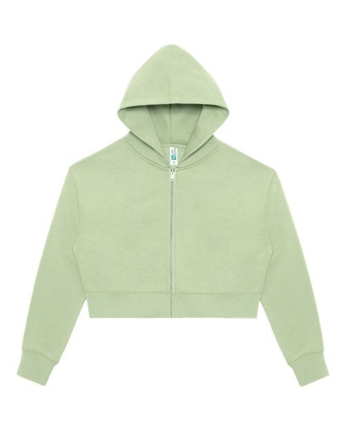 Lane Seven Women's Relaxed Cropped Full-Zip Hoodie Sweatshirt-1