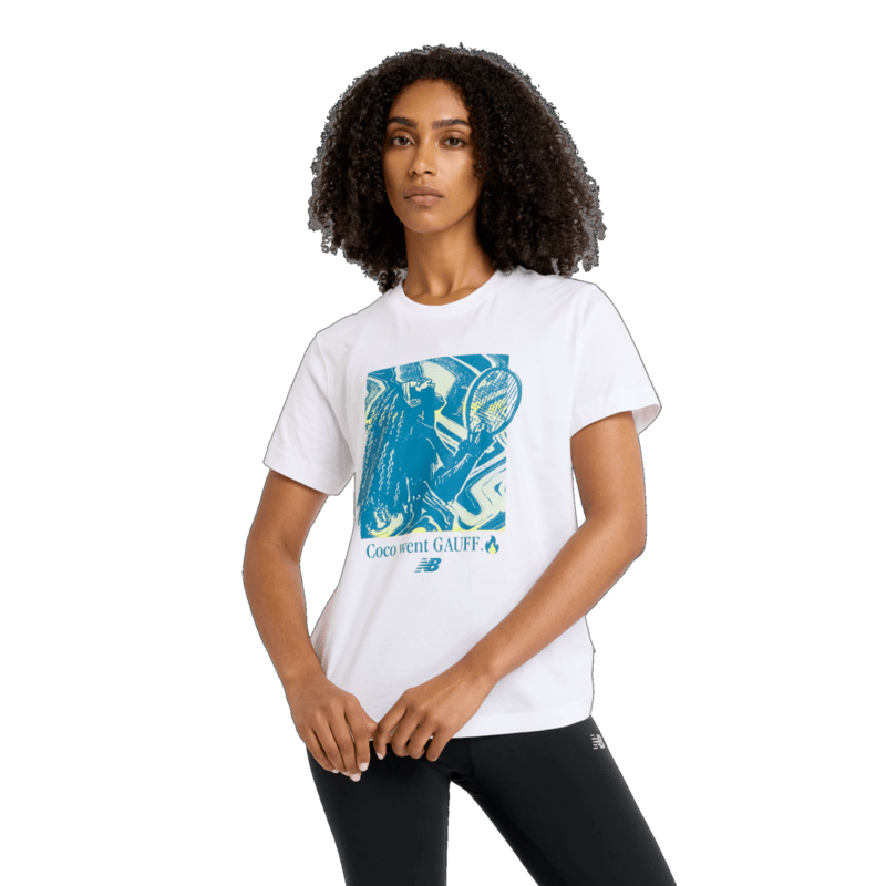New Balance Women's Coco Gauff Exuberance T-Shirt Womens Apparel Shirts & Tops