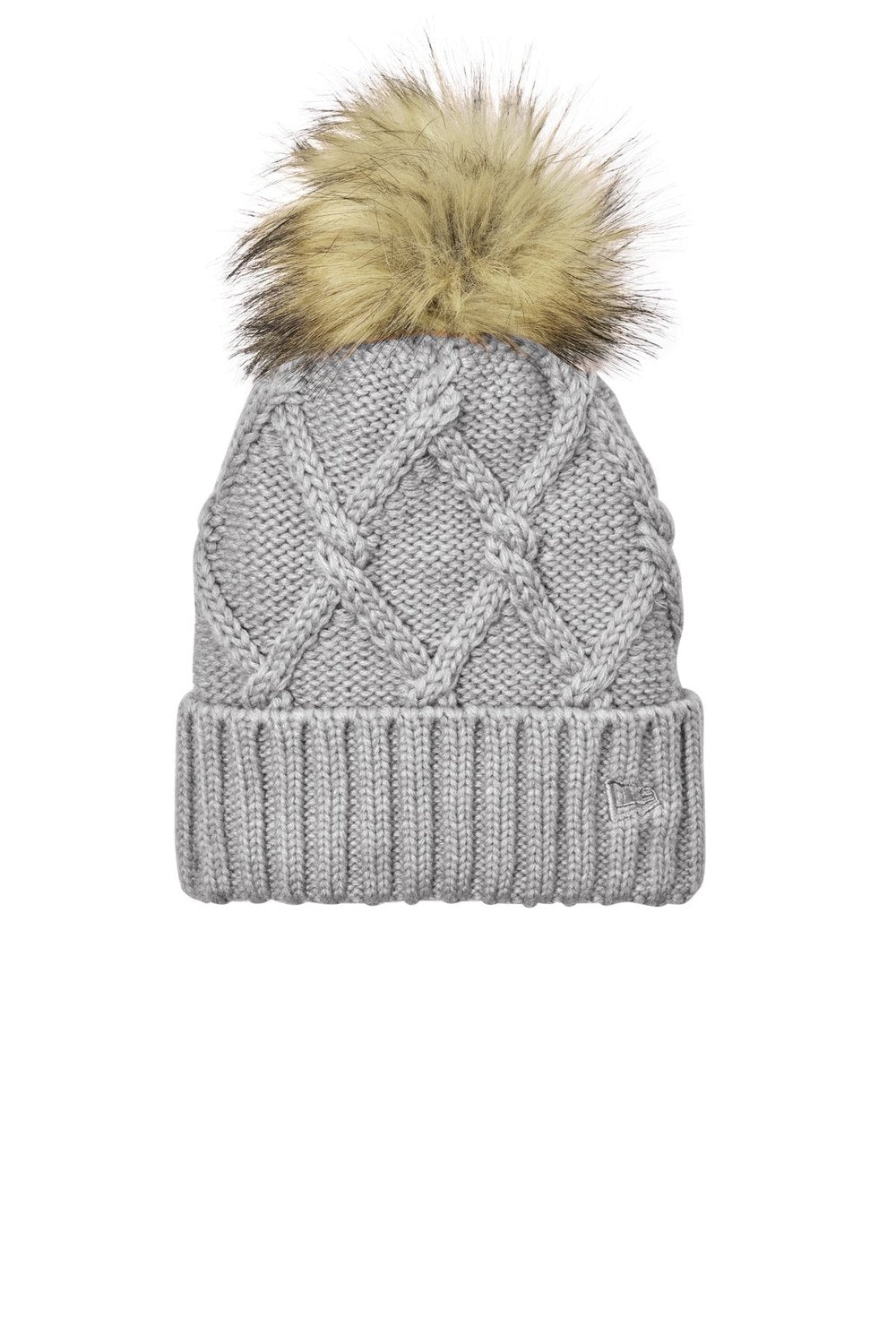 New Era Women's Faux Fur Pom Beanie NE911 Unisex Accessories Hats & Caps