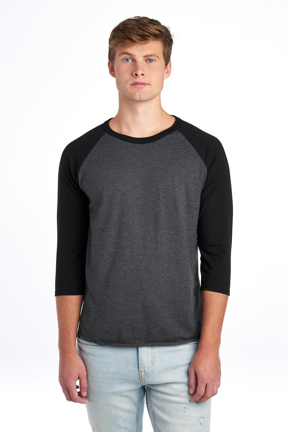 JERZEES Unisex Premium Blend Combed Ring Spun 3/4-Sleeve Raglan T-Shirt 560R Mens Apparel Shirts & Tops