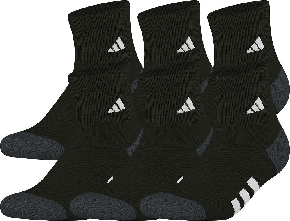 adidas Youth Athletic Cushioned Quarter Socks 6-Pack Unisex Accessories Socks