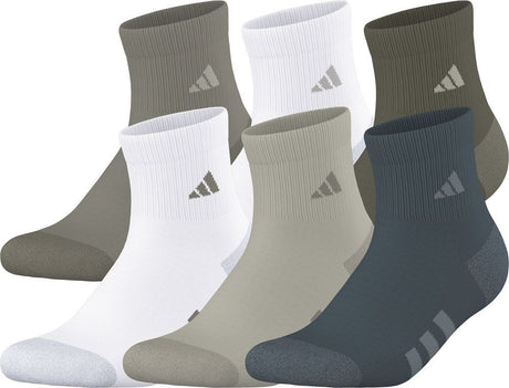 adidas Youth Athletic Cushioned Quarter Socks 6-Pack Unisex Accessories Socks