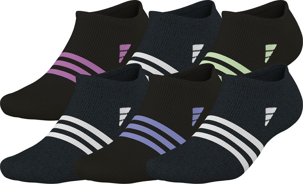 adidas Women's Superlite 3.0 No Show Socks 6-pairs Unisex Accessories Socks
