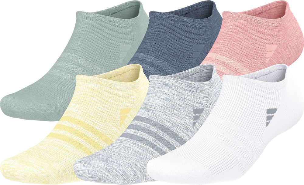 adidas Women's Superlite 3.0 No Show Socks (6-Pack)