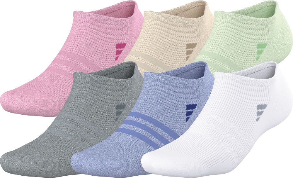 adidas Women's Superlite 3.0 No Show Socks 6-pairs Unisex Accessories Socks