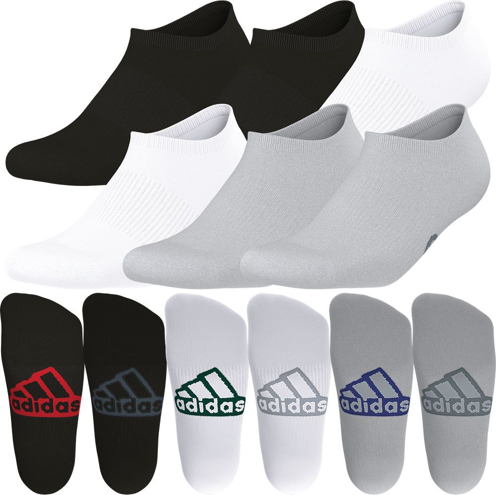 adidas Men's Superlite Classic 6-Pack No Show Socks Unisex Accessories Socks