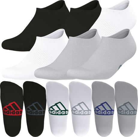 adidas Men's Superlite Classic 6-Pack No Show Socks Unisex Accessories Socks