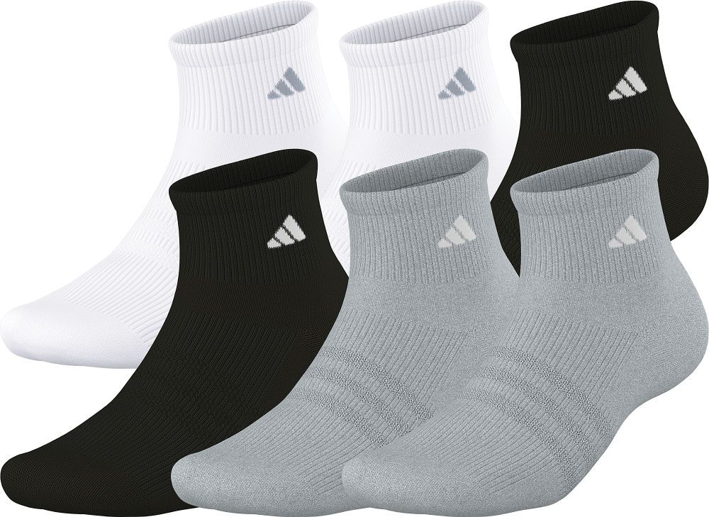 adidas Women's Superlite 3.0 6-Pack Quarter Socks Unisex Accessories Socks