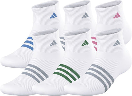 adidas Women's Superlite 3.0 6-Pack Quarter Socks Unisex Accessories Socks