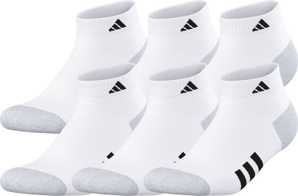 adidas Youth Athletic Cushioned 6-Pack Low Cut Socks (6-Pack)