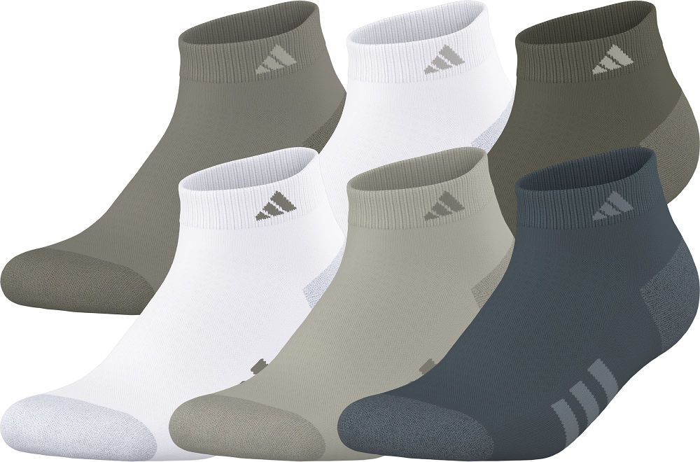 adidas Youth Athletic Cushioned 6-Pack Low Cut Socks 6-Pack Unisex Accessories Socks