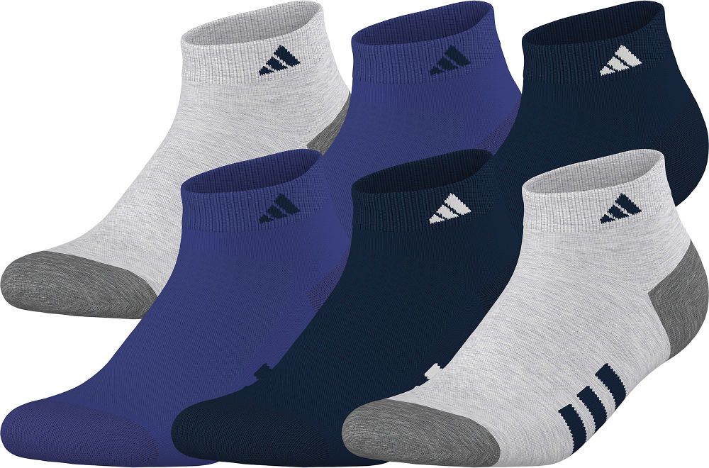 adidas Youth Athletic Cushioned 6-Pack Low Cut Socks 6-Pack Unisex Accessories Socks