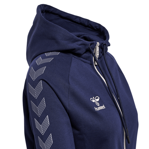 Hummel Women's Move Grid Cotton Zip Hoodie Womens Apparel Sweatshirts & Fleece