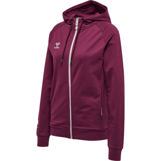 Hummel Women's Move Grid Cotton Zip Hoodie Womens Apparel Sweatshirts & Fleece