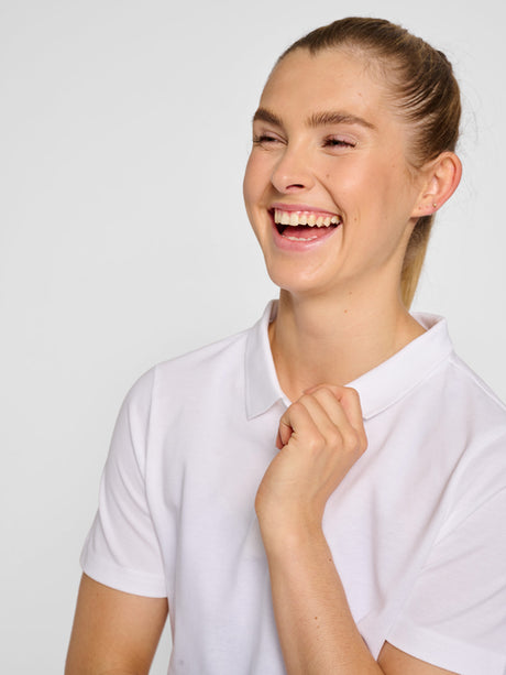 Hummel Women's Red Classic Polo Womens Apparel Shirts & Tops