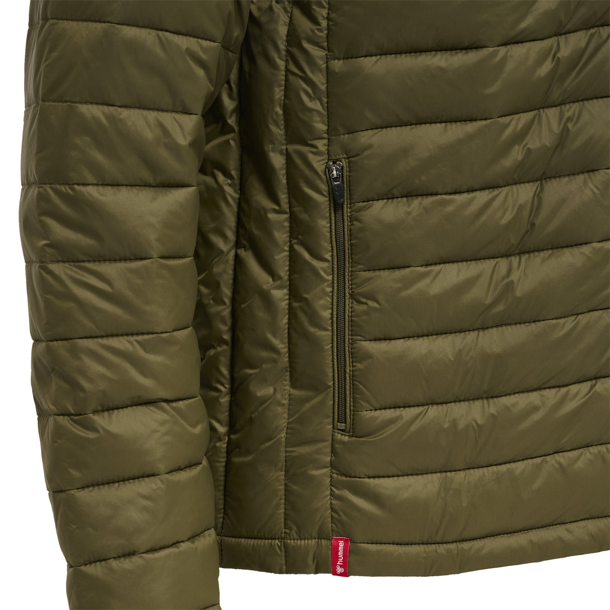 Hummel Men's Red Quilted Hood Jacket Mens Apparel Jackets & Vests