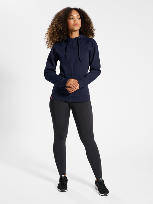 Hummel Women's Red Classic Zip Hoodie Womens Apparel Sweatshirts & Fleece