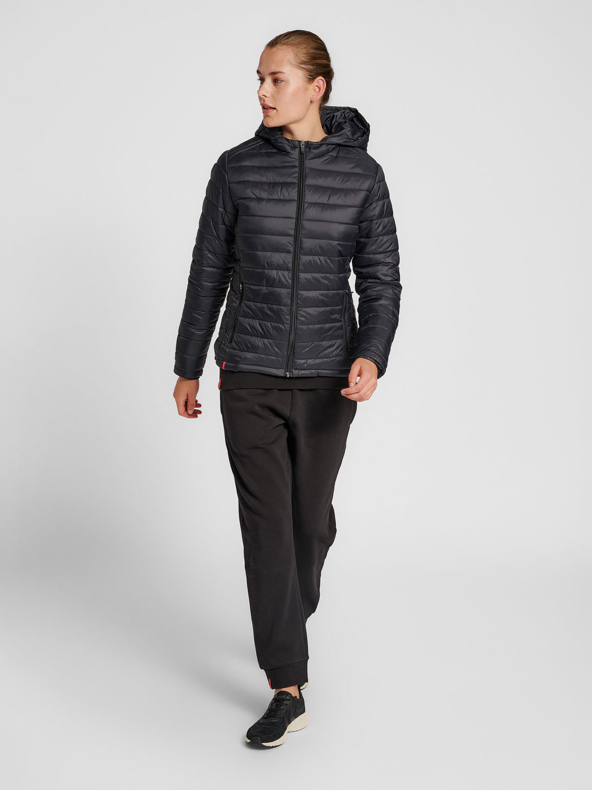 Hummel Women's Red Quilted Hood Jacket Womens Apparel Jackets & Vests