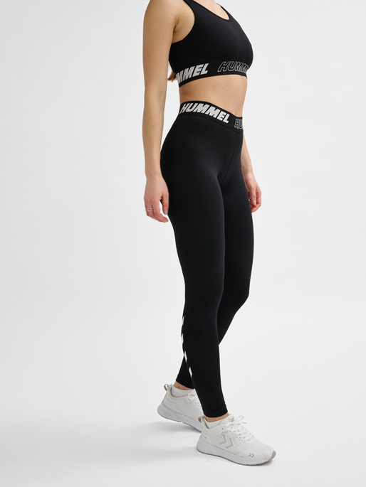 Hummel Women's Te Maja Mid Waist Cotton Tights Womens Apparel Pants & Sweatpants