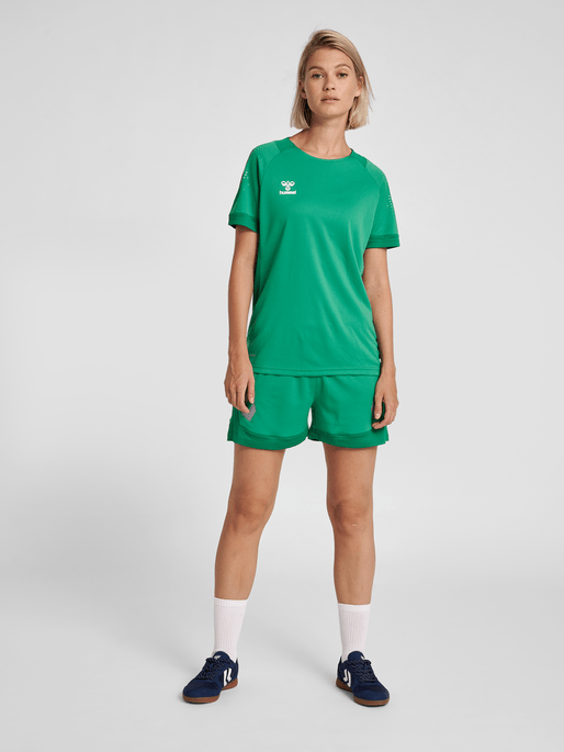 Hummel Women's Lead Short Sleeve Poly Training Jersey Womens Apparel Shirts & Tops