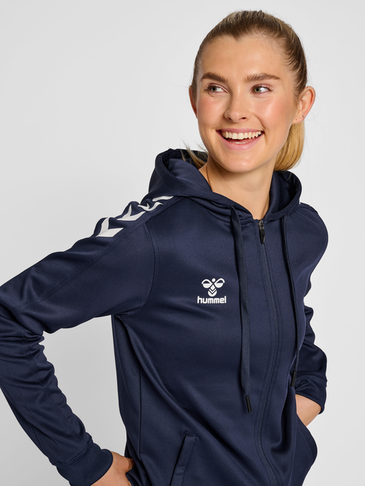 Hummel Women's Core XK Poly Zip Hoodie Womens Apparel Sweatshirts & Fleece