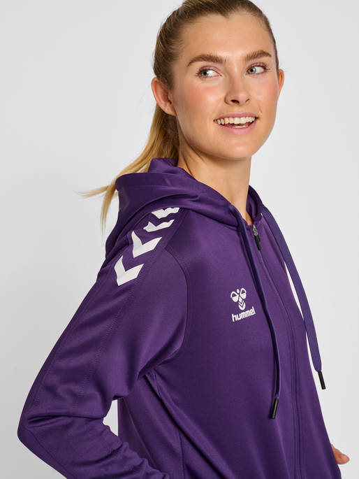 Hummel Women's Core XK Poly Zip Hoodie Womens Apparel Sweatshirts & Fleece