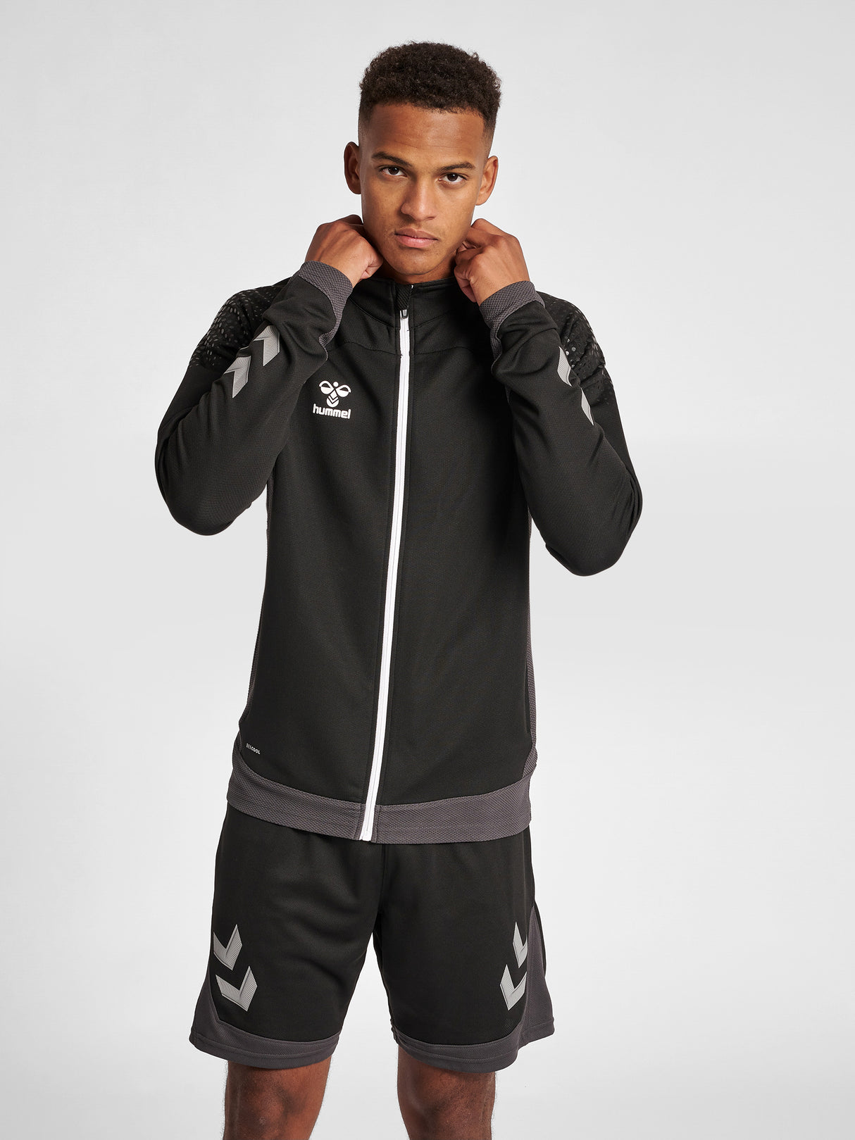 Hummel Men's Lead Poly Zip Jacket Mens Apparel Sweatshirts & Fleece