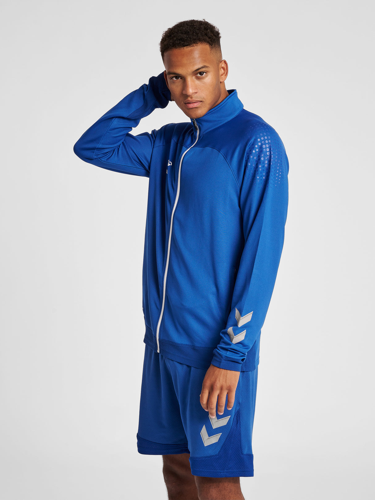 Hummel Men's Lead Poly Zip Jacket Mens Apparel Sweatshirts & Fleece