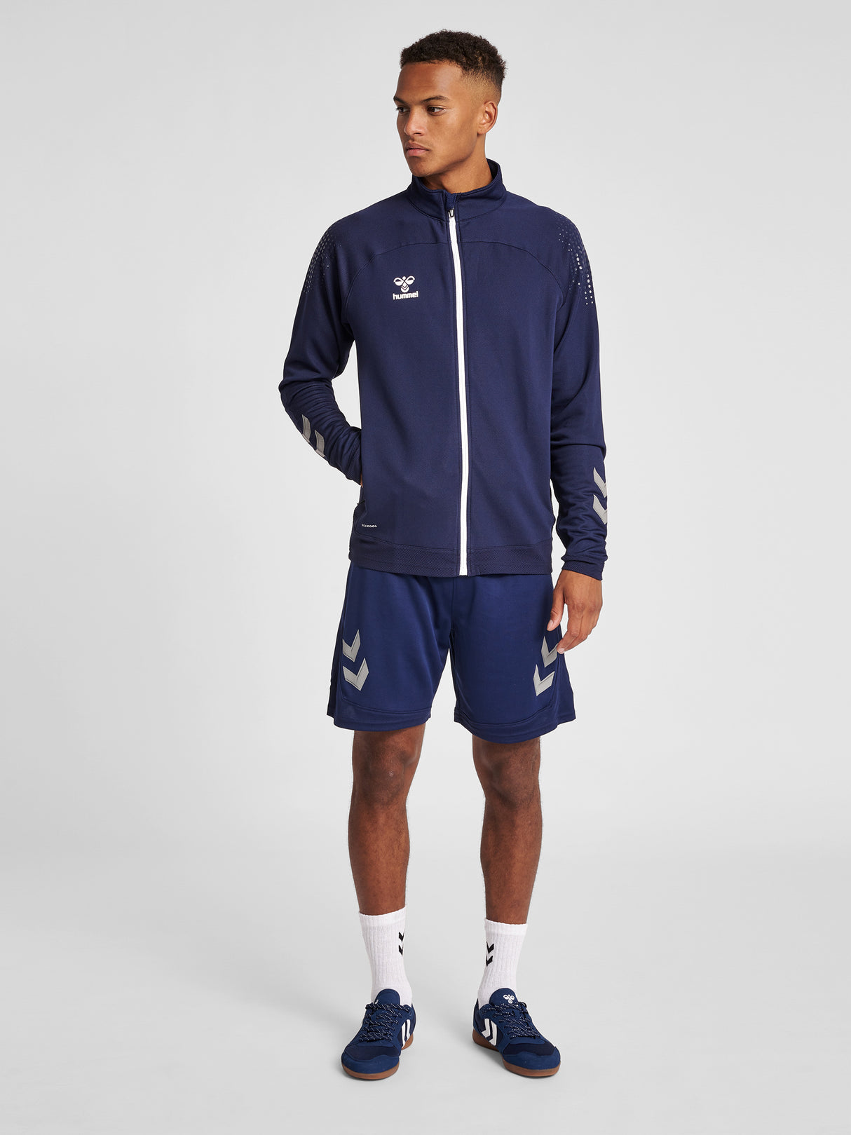 Hummel Men's Lead Poly Zip Jacket Mens Apparel Sweatshirts & Fleece