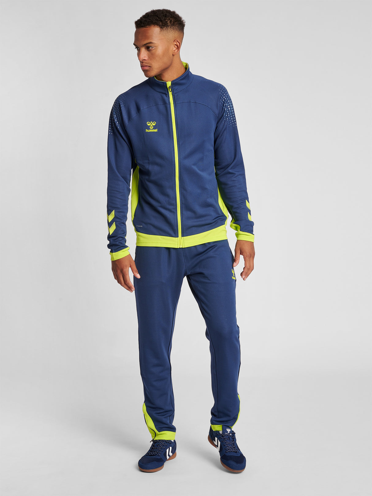 Hummel Men's Lead Poly Zip Jacket Mens Apparel Sweatshirts & Fleece