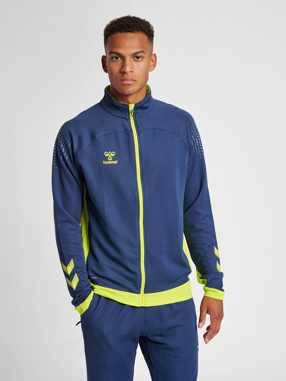 Hummel Men's Lead Poly Zip Jacket Mens Apparel Sweatshirts & Fleece