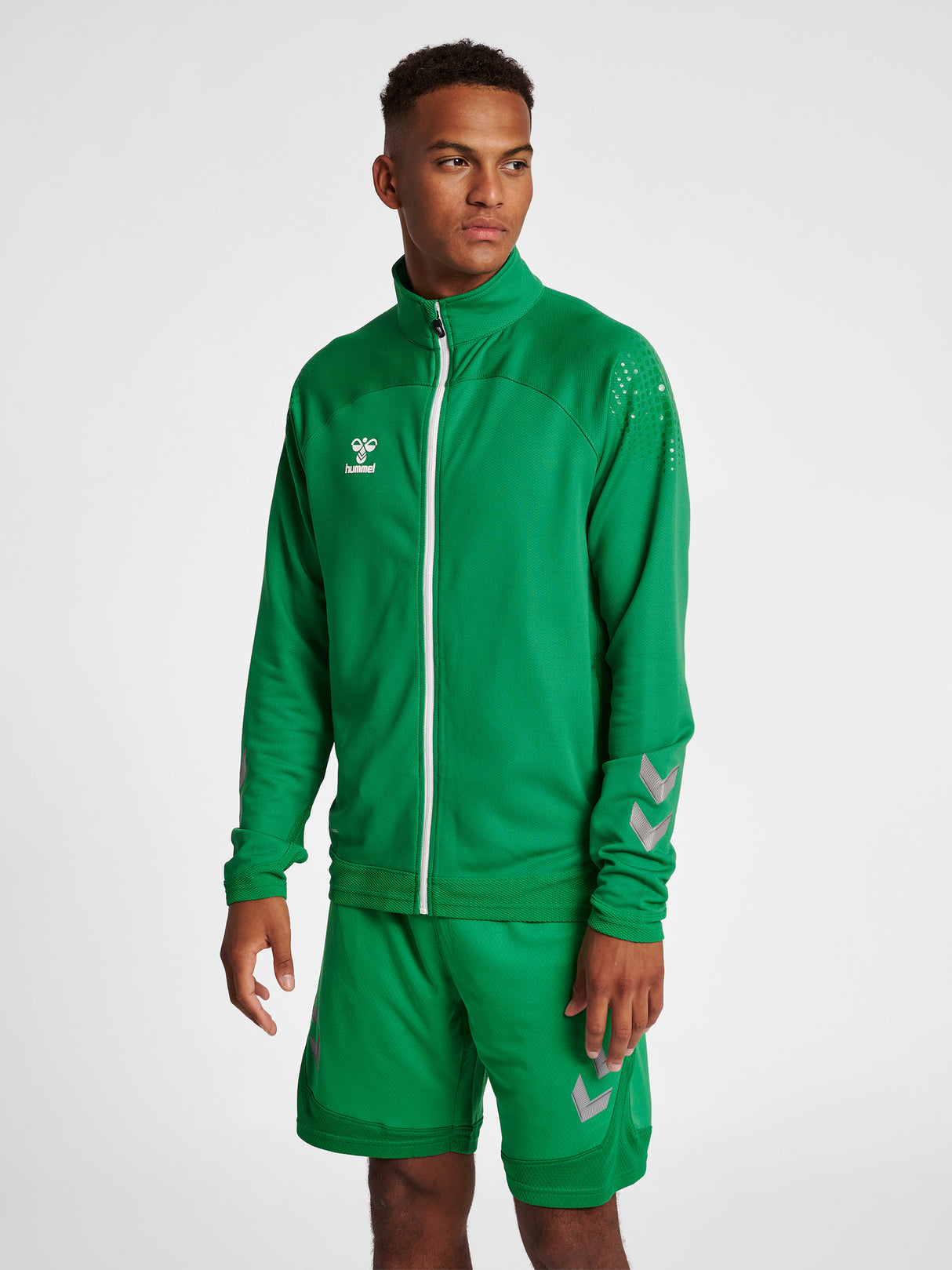 Hummel Men's Lead Poly Zip Jacket Mens Apparel Sweatshirts & Fleece