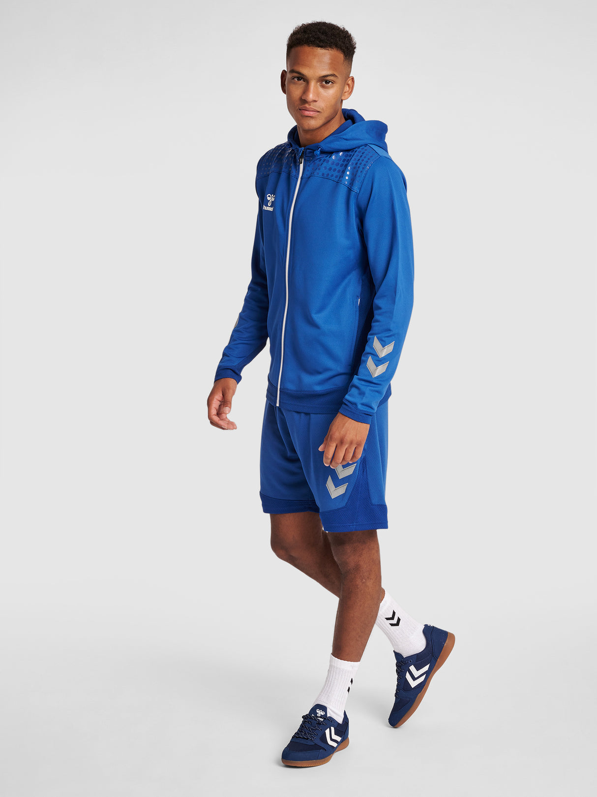 Hummel Men's Lead Poly Zip Hoodie Mens Apparel Sweatshirts & Fleece