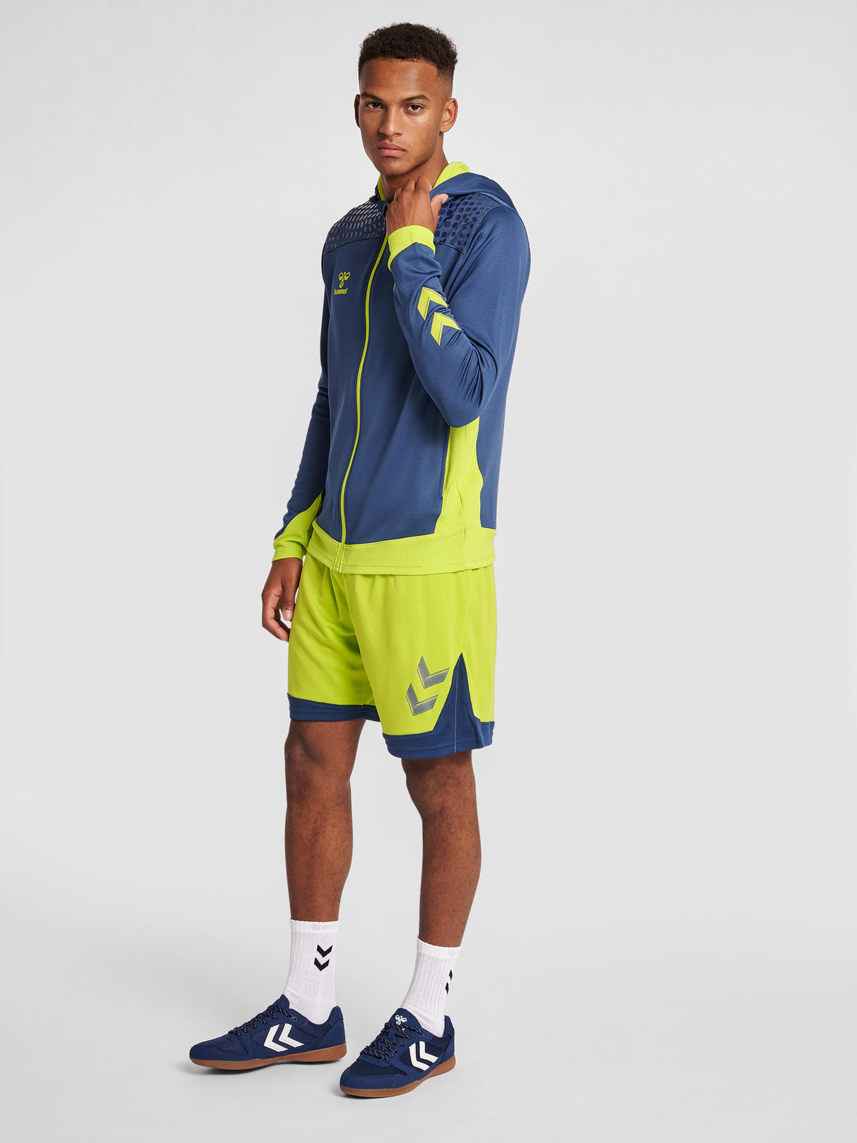 Hummel Men's Lead Poly Zip Hoodie Mens Apparel Sweatshirts & Fleece