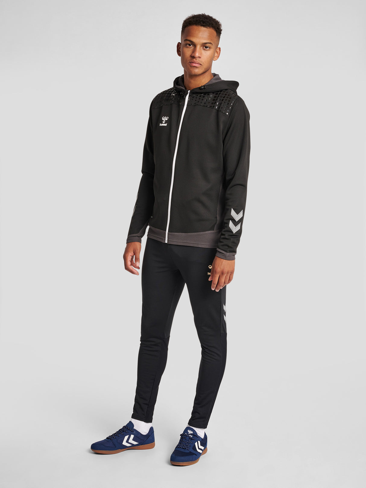 Hummel Men's Lead Poly Zip Hoodie Mens Apparel Sweatshirts & Fleece