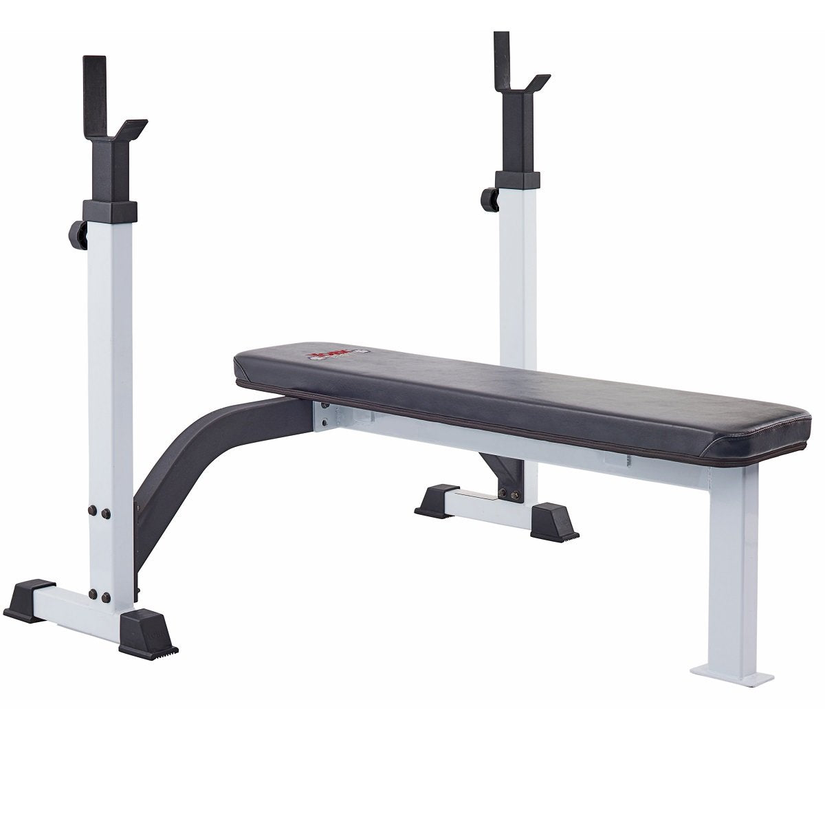 York FTS Olympic Fixed Flat Bench w/ Uprights Exercise & Wellness Gym Equipment