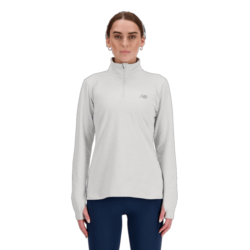 New Balance Women's Sport Essentials Space Dye Quarter Zip Womens Apparel Sweatshirts & Fleece