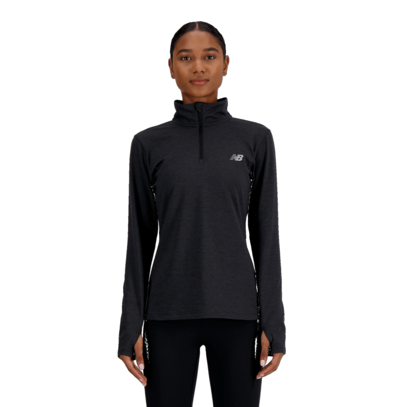 New Balance Women's Sport Essentials Space Dye Quarter Zip Womens Apparel Sweatshirts & Fleece