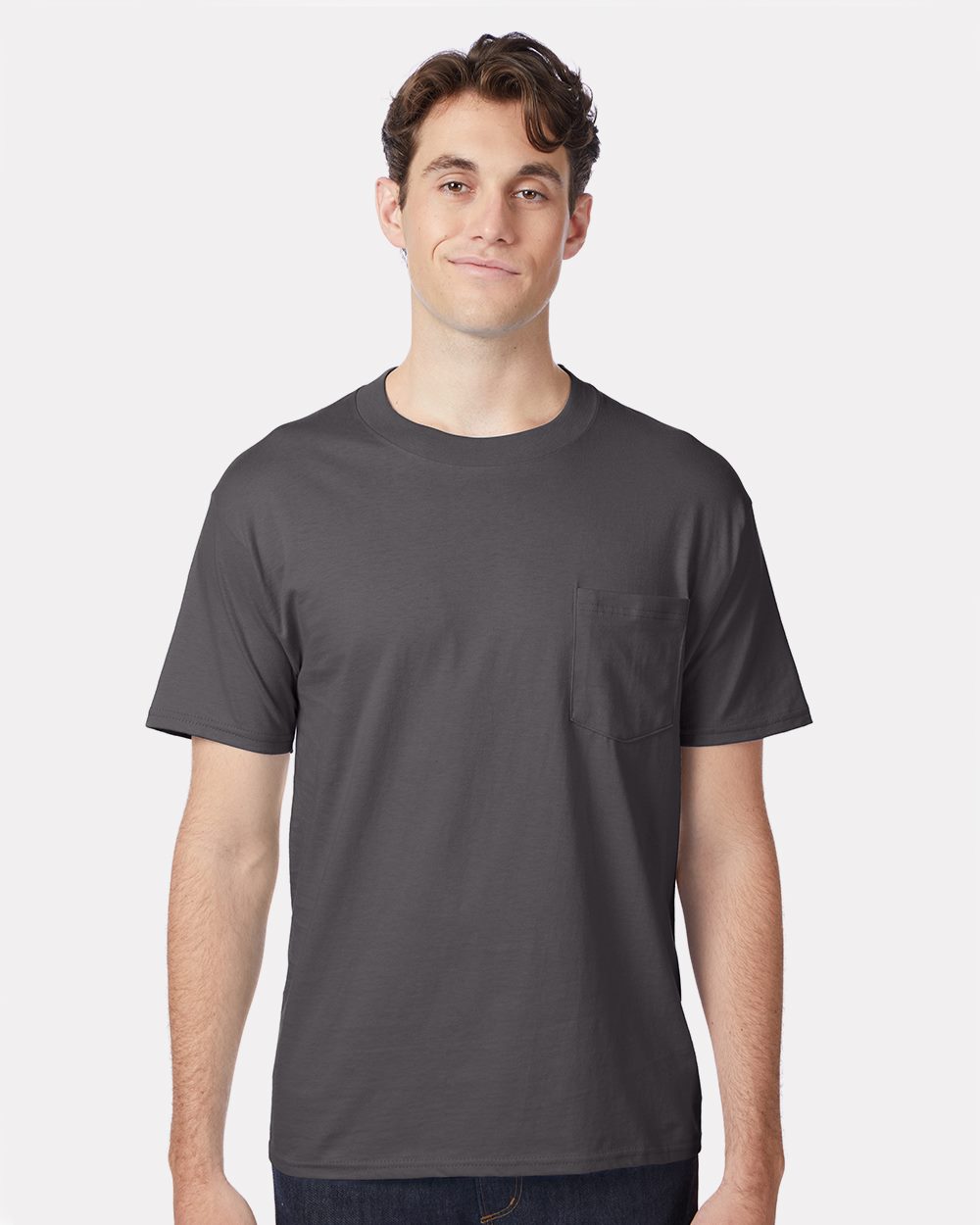 Hanes Men's Beefy-T 100% Cotton T-Shirt with Pocket 5190 Mens Apparel Shirts & Tops