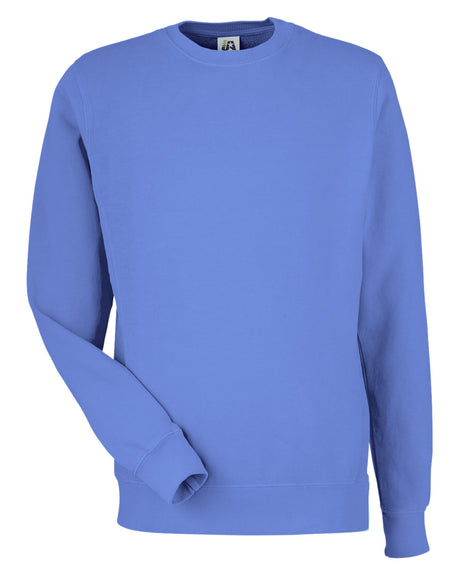J. America Unisex Pigment Dyed Fleece Sweatshirt 8731JA-AB Mens Apparel Sweatshirts & Fleece