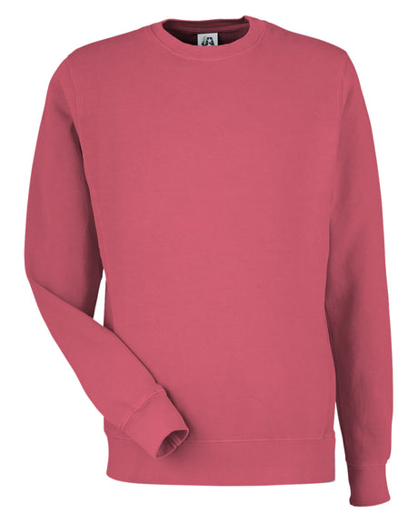 J. America Unisex Pigment Dyed Fleece Sweatshirt 8731JA-AB Mens Apparel Sweatshirts & Fleece