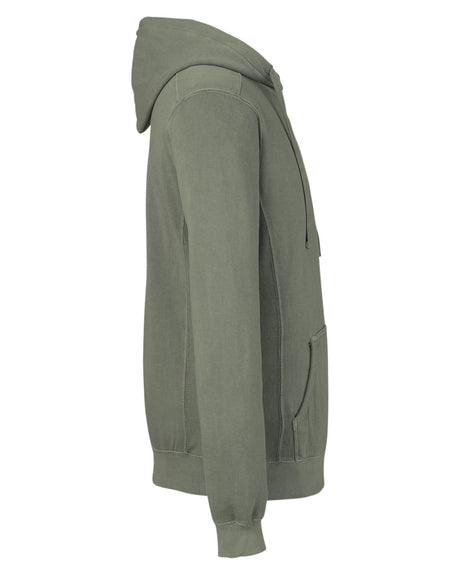 J. America Unisex Pigment Dyed Fleece Hooded Sweatshirt 8730JA Mens Apparel Sweatshirts & Fleece