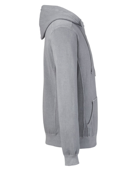 J. America Unisex Pigment Dyed Fleece Hooded Sweatshirt 8730JA Mens Apparel Sweatshirts & Fleece