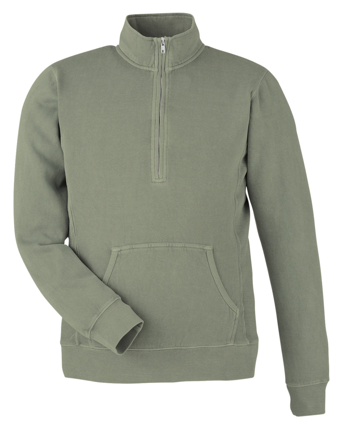 J. America Unisex Pigment Dyed Quarter-Zip Fleece 8732JA-AB Mens Apparel Sweatshirts & Fleece