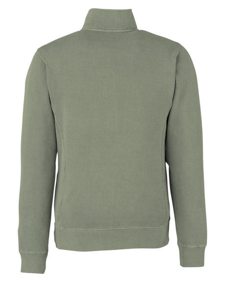 J. America Unisex Pigment Dyed Quarter-Zip Fleece 8732JA-AB Mens Apparel Sweatshirts & Fleece