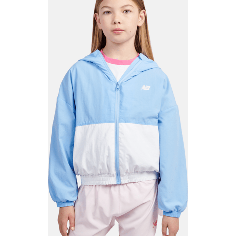 New Balance Youth Girls' Athletics Mesh Lined Wind Cheater Youth Apparel Jackets & Vests